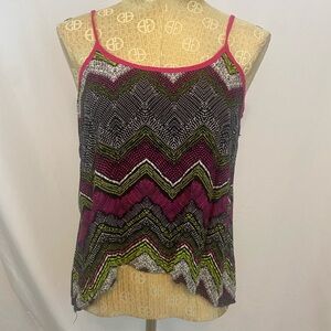 M (7-9) Juniors “No Boundaries” Women's Multicolor Chevron Top